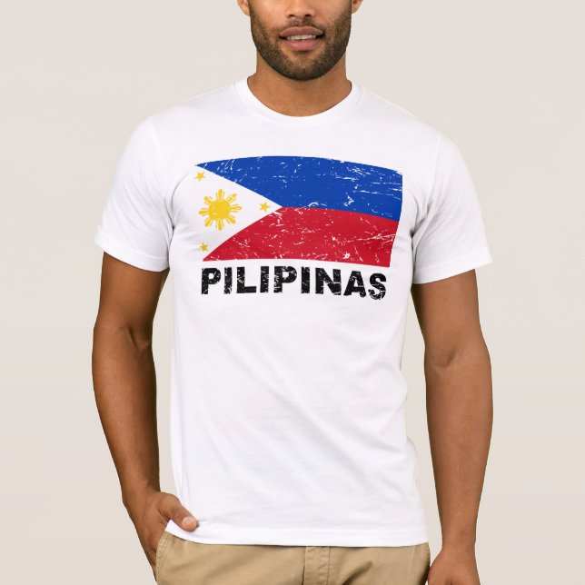 Philippinen kennzeichnen Vintages T-Shirt (Vorderseite)