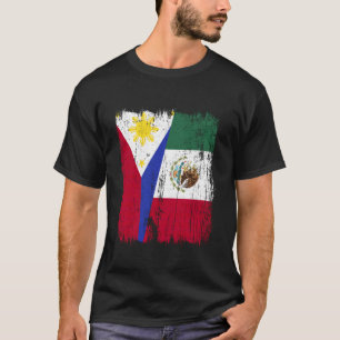 Philippinen Mexiko Halbflagge Filipino Mexikanisch T-Shirt