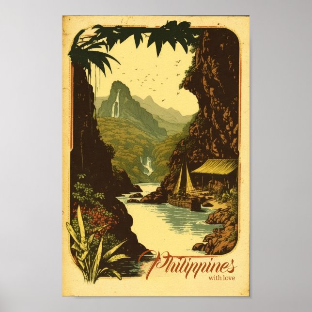 Philippinen mit Liebe Vintage Poster (Vorne)