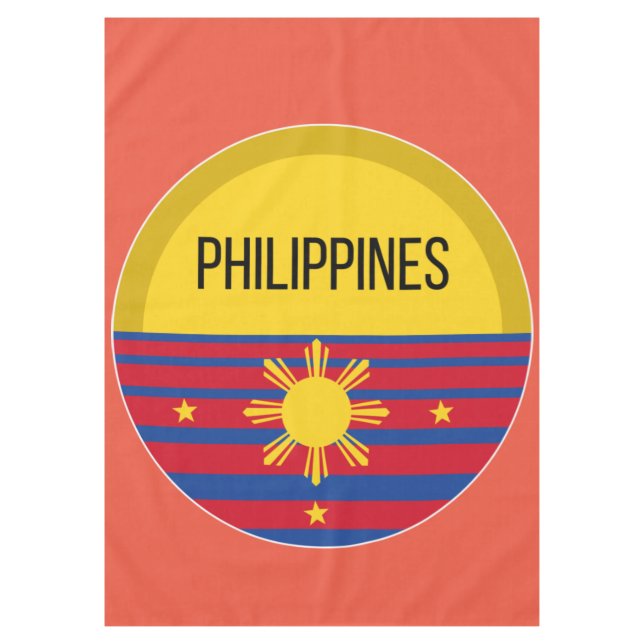Philippinen Niedliche Design Ideenmuster Sunset Tischdecke (Vorderseite)