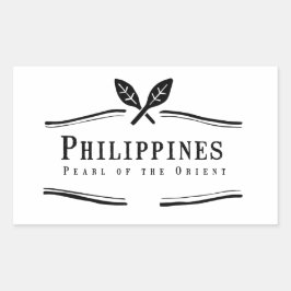 Philippinen Perle des Orients Rechteckiger Aufkleber