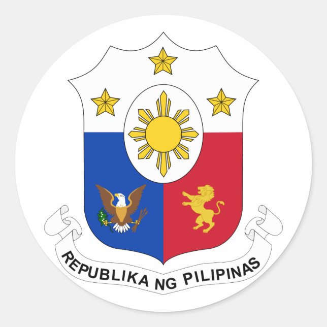 Philippinen, Philippinen Runder Aufkleber (Vorderseite)