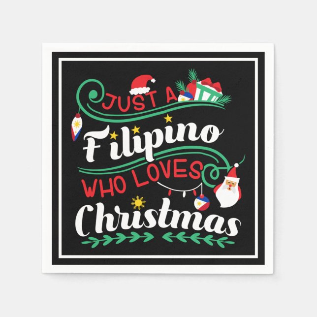 Philippinen - Philippinen Wer Lieben Weihnachten Serviette (Vorderseite)