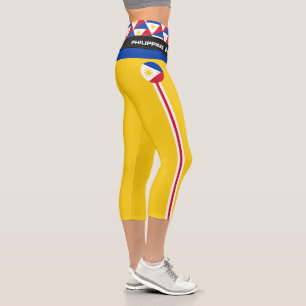 Philippinen & Philippinische Flaggenmode, Fitness  Capri Leggings