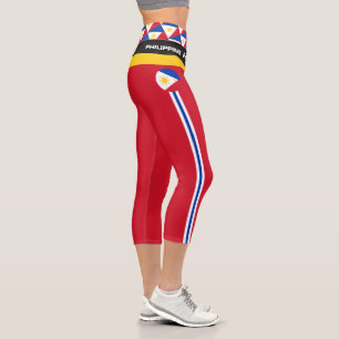 Philippinen & Philippinische Flaggenmode, Fitness Capri Leggings