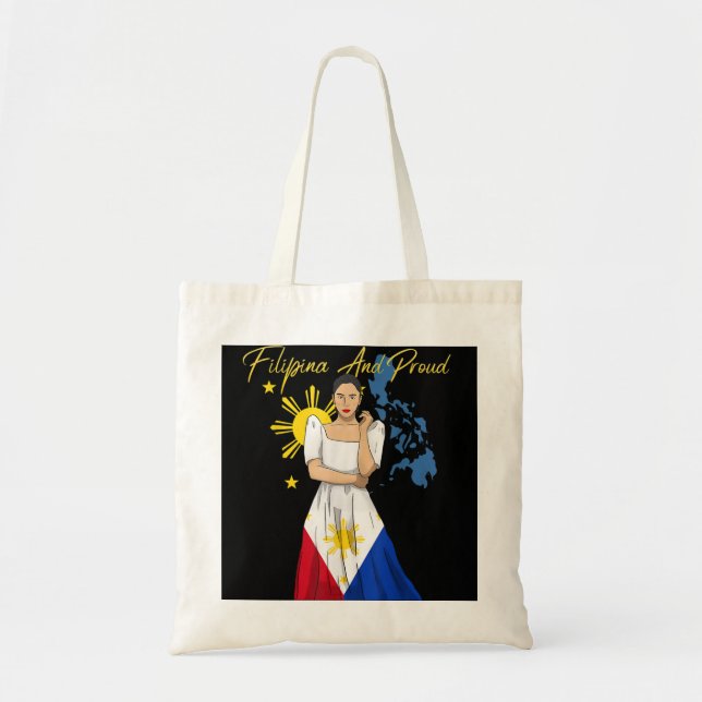 Philippinen Pinay Filipina Pride Islands Flag Girl Tragetasche (Vorne)