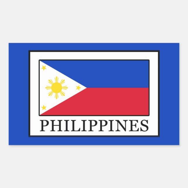 Philippinen Rechteckiger Aufkleber (Vorderseite)