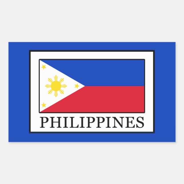 Philippinen Rechteckiger Aufkleber (Vorderseite)