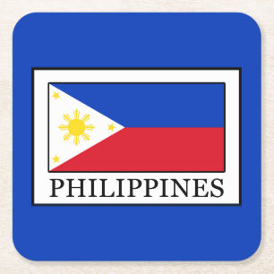 Philippinen Rechteckiger Pappuntersetzer