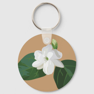 Philippinen-Reihe: Sampaguita Blume Schlüsselanhänger
