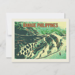 Philippinen, Reiterrassen auf der Insel Banaue Luz Postkarte