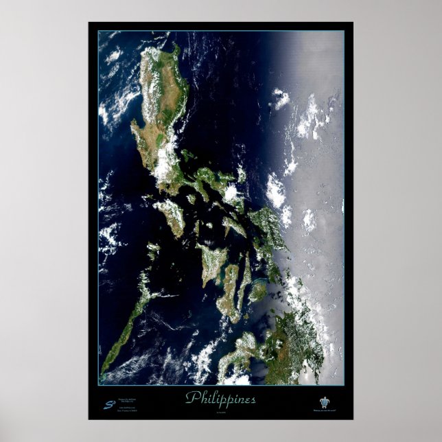 Philippinen-Satellitenposter Poster (Vorne)