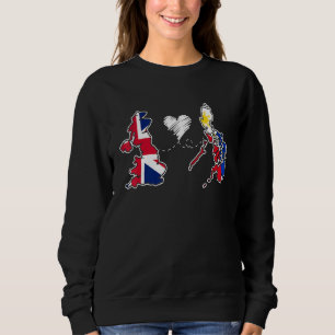 Philippinen Stolz Filipino Filipina-Flagge UK Engl Sweatshirt