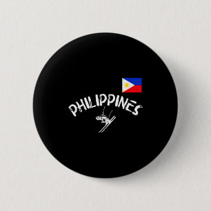 Philippinen Stolz Pinoy Sport Skifahren Filipino  Button