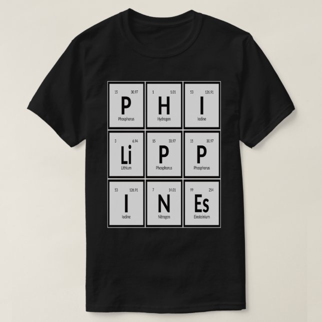 Philippinen-Tabelle der Elemente T-Shirt (Design vorne)