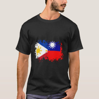 Philippinen & Taiwan zusammen, halb Filipino, halb T-Shirt