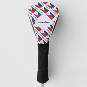 Philippinen und philippinische Flagge mit Ihrem Na Golf Headcover