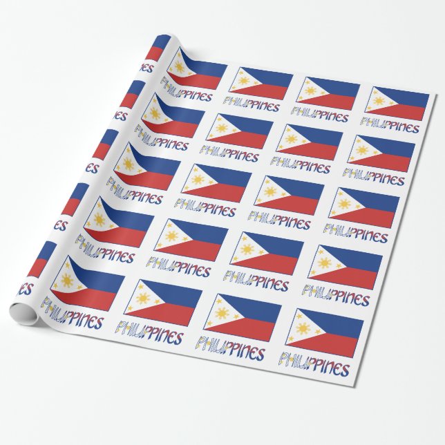 Philippinen und philippinische Flaggengift Geschenkpapier (Ungerollt)