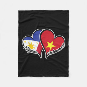 Philippinen Vietnam Flaggenstaat Herzstück Half Ph Fleecedecke