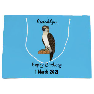 Philippinenadler-Vogel-Cartoon-Illustration  Große Geschenktüte