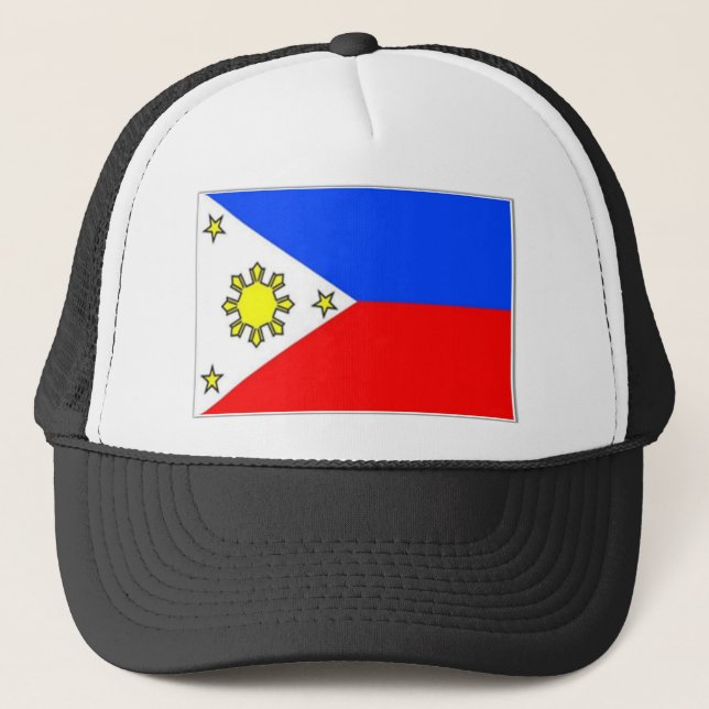 Philippinenflagge Truckerkappe (Vorderseite)