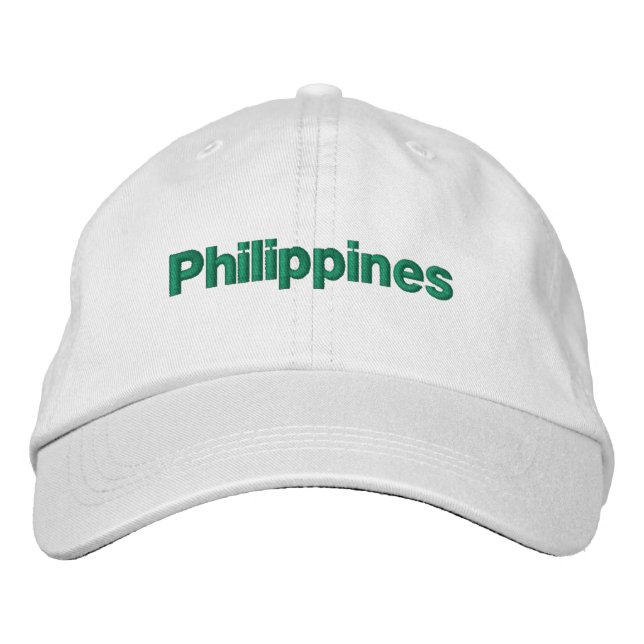 Philippines Baseball Hat Bestickte Baseballkappe (Vorderseite)