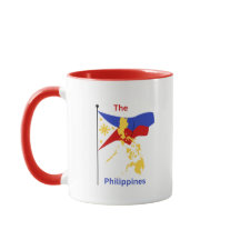 Philippines Carte et drapeau Café Mug