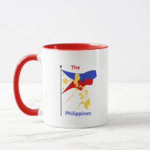 Philippines Carte et drapeau Café Mug