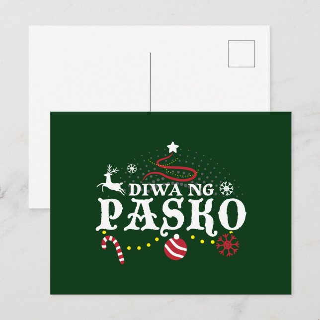 Philippines Christmas Tagalog - Diwa ng Pasko Postkarte (Vorne/Hinten)