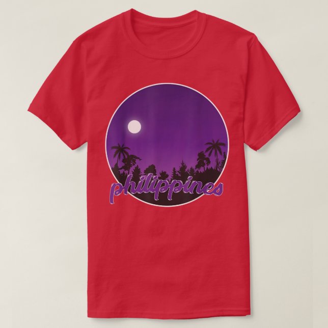 philippines De nuit avec T-shirt Palms (Design devant)