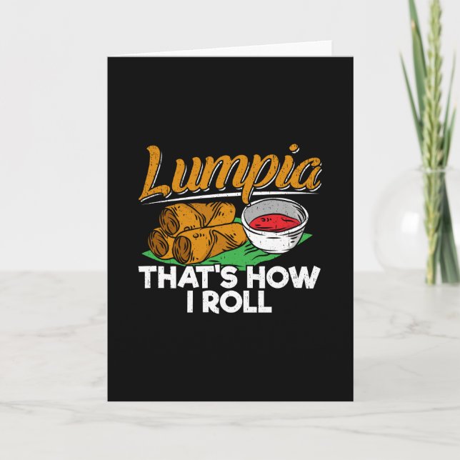 Philippines Filipino Lumpia Food Zitat Karte (Vorderseite)