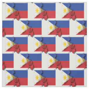 PHILIPPINES Flag Filipino Karte Kontur Stoff