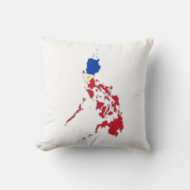 Philippines flag on the map kissen