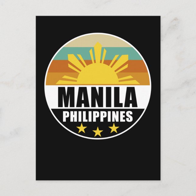 Philippines Manila Proud Philippino Liebe Pinoy Postkarte (Vorderseite)