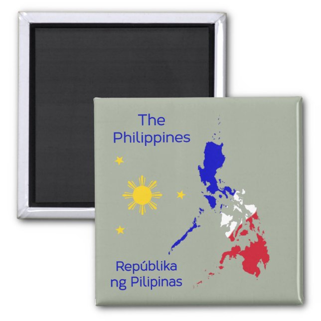 Philippines Map Illustration Magnet (Vorne)