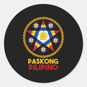 Philippines Pilipinas Filipino Weihnachtsparol Xma Runder Aufkleber