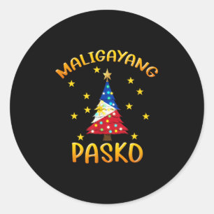 Philippines Pilipinas Filipino Weihnachtsparol Xma Runder Aufkleber