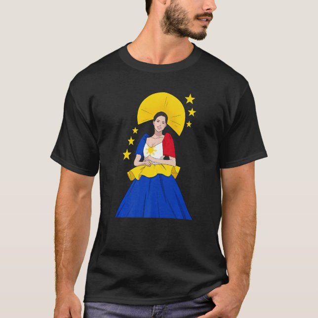 Philippines Pinay Filipina Filipiniana Proud Woman T-Shirt (Vorderseite)