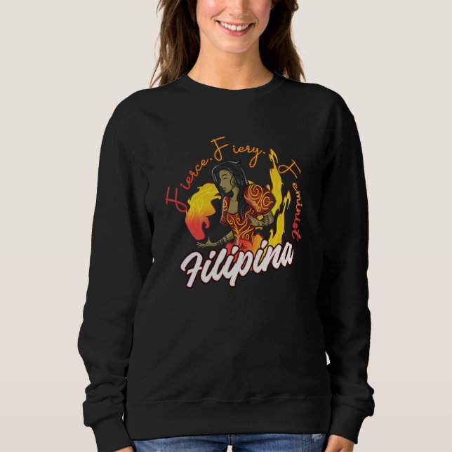 Philippines Pinay Filipina Pride Proud Flag Beauti Sweatshirt (Vorderseite)