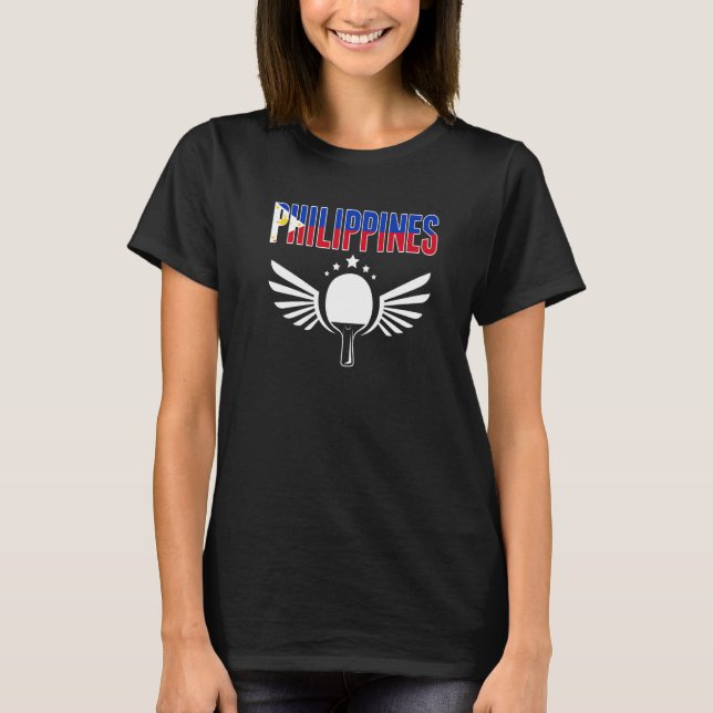 Philippines Ping Pong  Support Philippine Table Te T-Shirt (Vorderseite)