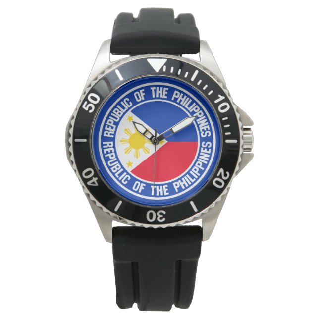 Philippines Round Emblem Armbanduhr (Vorderseite)