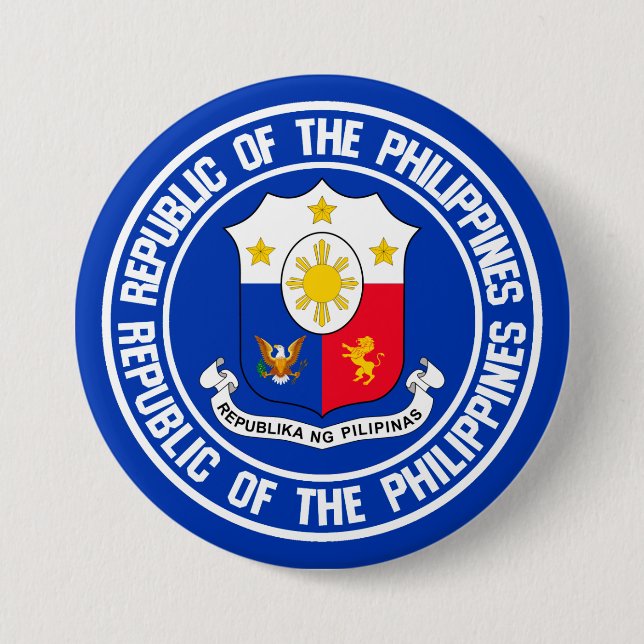 Philippines Round Emblem Button (Vorderseite)