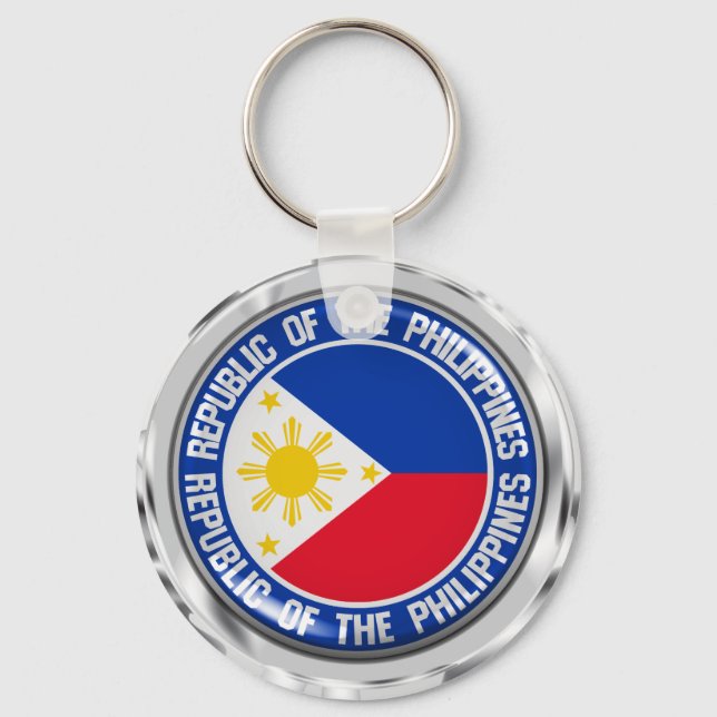 Philippines Round Emblem Schlüsselanhänger (Vorderseite)