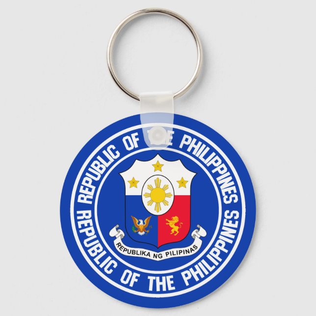Philippines Round Emblem Schlüsselanhänger (Vorderseite)