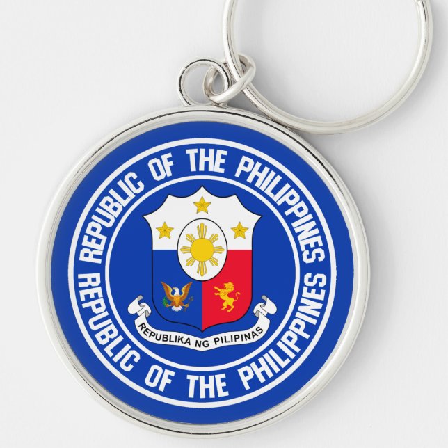 Philippines Round Emblem Schlüsselanhänger (Vorne)