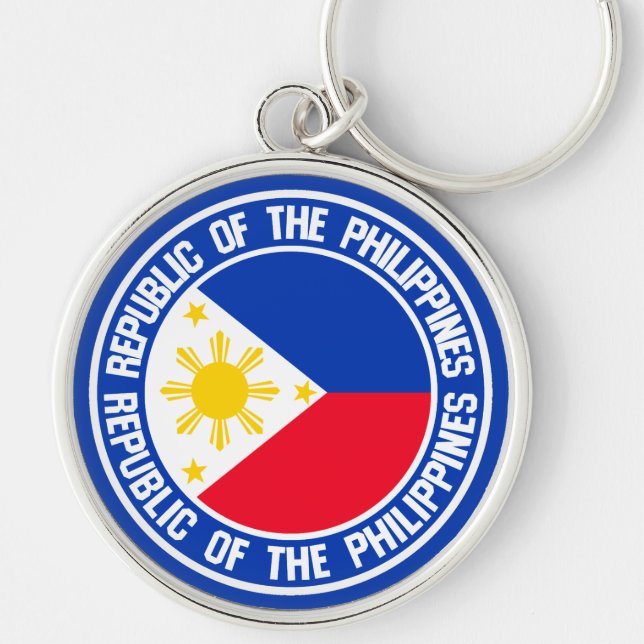 Philippines Round Emblem Schlüsselanhänger (Vorne)