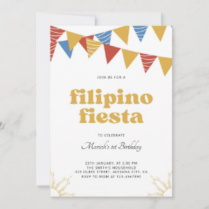 Philippines Sun Filipino Fiesta Invitation Boho