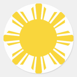 Philippines Sun von AiReal Apparel Runder Aufkleber