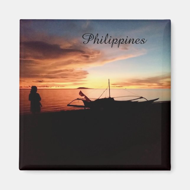 Philippines Sunset by the Sea - Magnet (Devant)