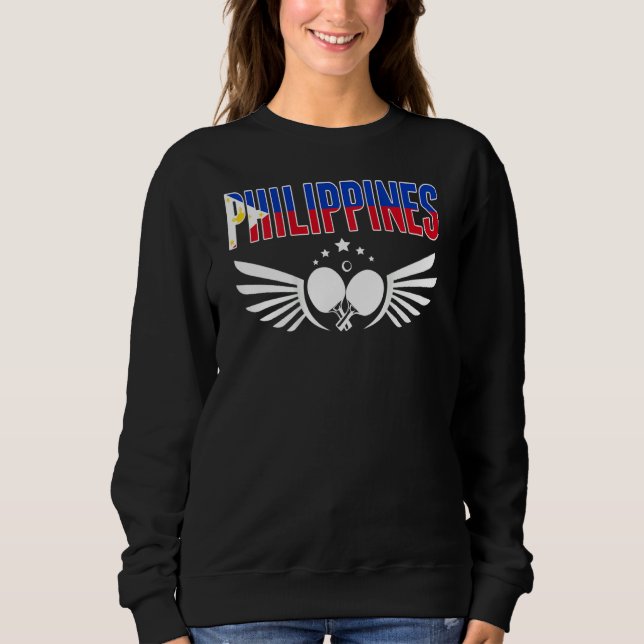 Philippines Table Tennis  Support Philippine Ping  Sweatshirt (Vorderseite)